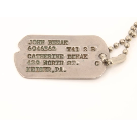 Pair "Dog Tags" BENAK John - US Army