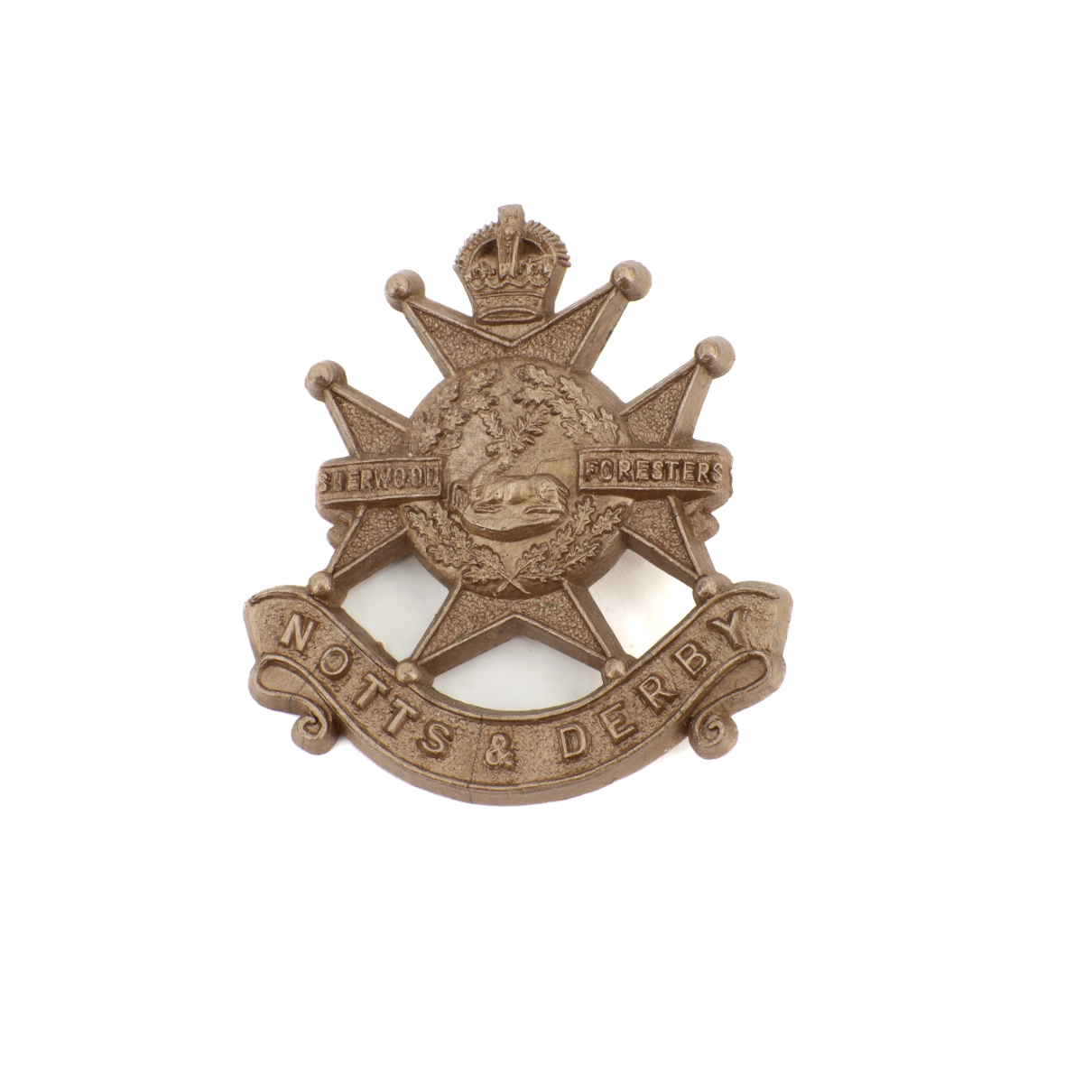 Cap badge "Economic" Notts & Derby Regiment ( Sherwood Foresters)