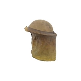 Helmet MKII British 1940 & Anti-gas Curtain Type 1