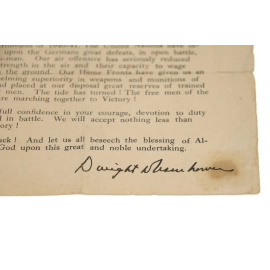 Message Général Dwight D Eisenhower