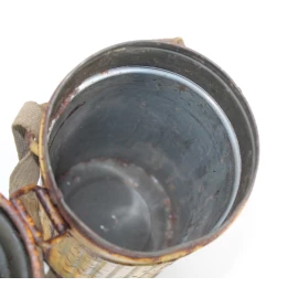 Camouflaged gas mask canister 1940