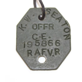 Paire de plaques d'indentité K.W. Seaton RAF