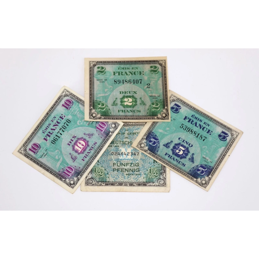 Set of 4 banknote flag - 1944 Set of 4 banknote flag - 1944