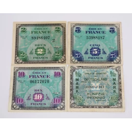 Set of 4 banknote flag - 1944